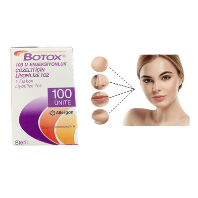 Allergan 100 jednostek toksyna botulinowa  wstrzykiwanie operacji usuwania zmarszczek