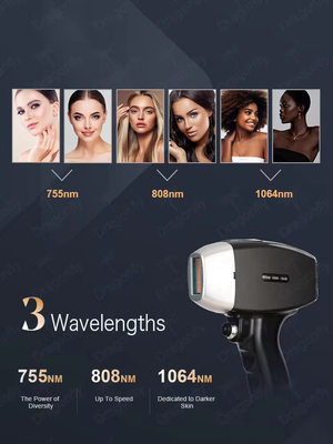 Maszyna do usuwania włosów laserowa z kondensatorem TEC 755 808 940 1064 nm Diodowy laser