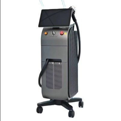 808nm Jeden/Dwukrotny uchwyt 1200W 1800W Diodowa maszyna do usuwania włosów laserowych Lód Tytan do salonu