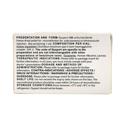 Dysport 500 j.m. toksyna botulinowa pielęgnacja skóry usuwanie zmarszczek wstrzyknięcie botoksu